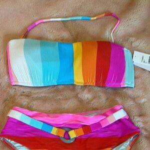 Trina Turk Swim Top, Bandeau, size 8
